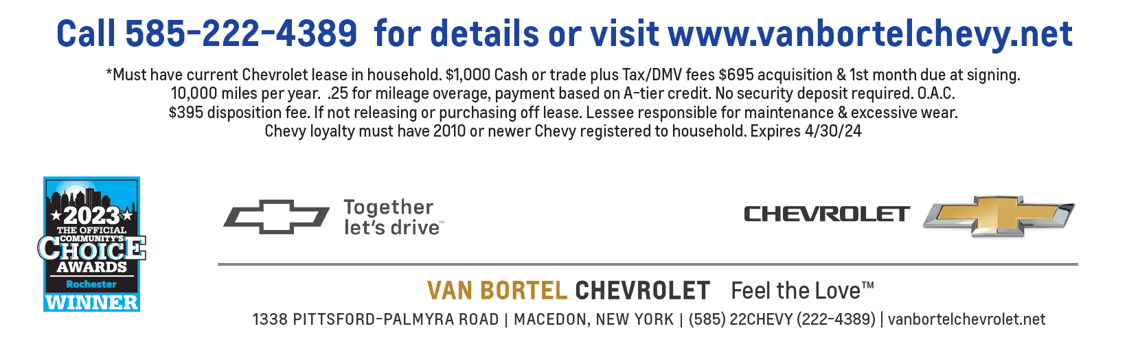 Van Bortel Chevrolet, Inc. in MACEDON NY