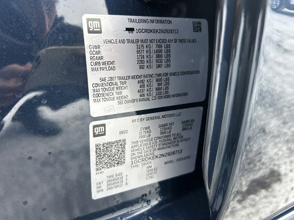 2022 Chevrolet Silverado 1500 LT (2FL)