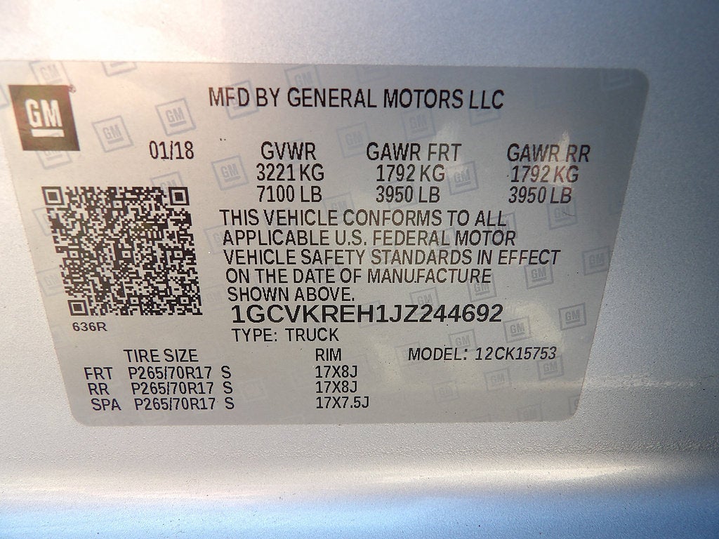2018 Chevrolet Silverado 1500 LT
