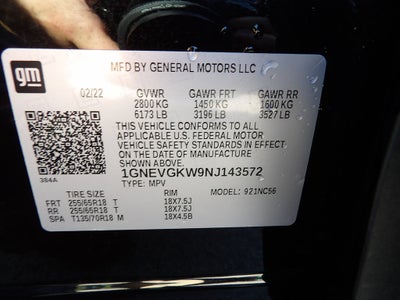 2022 Chevrolet Traverse LT Cloth