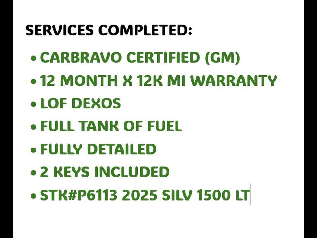 2025 Chevrolet Silverado 1500 LT (2FL)
