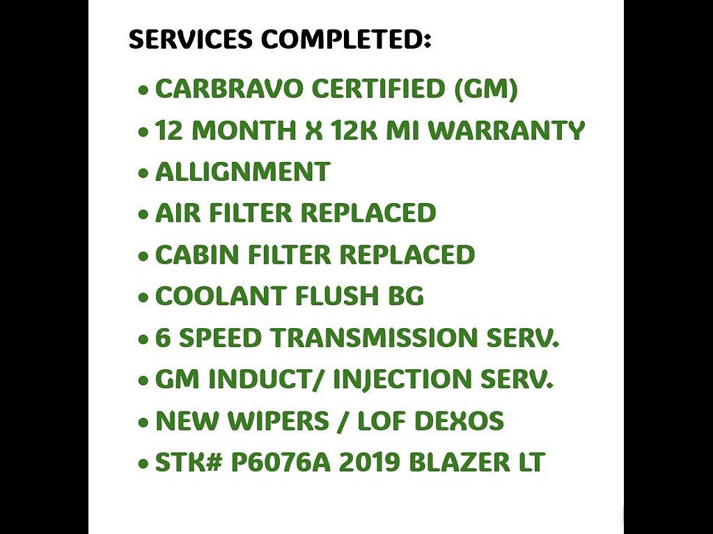 2019 Chevrolet Blazer 4DR FWD LT