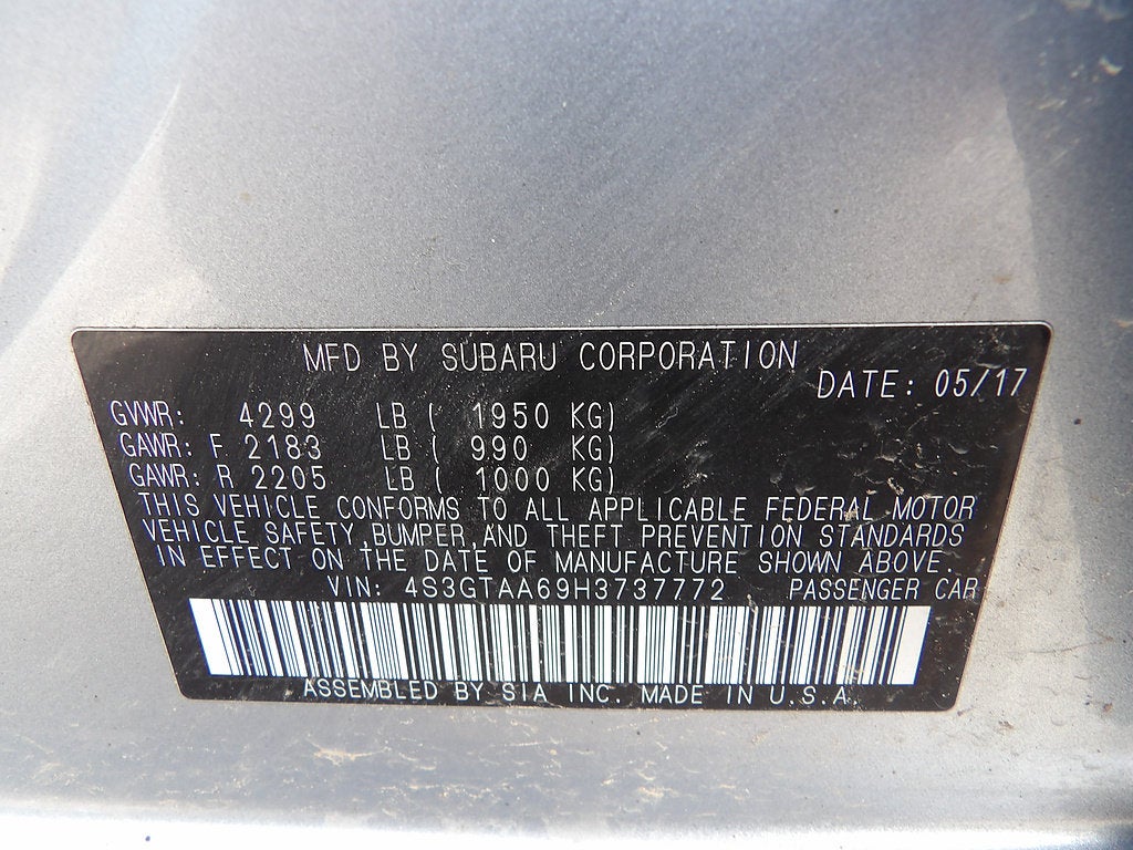 2017 Subaru Impreza 2.0i