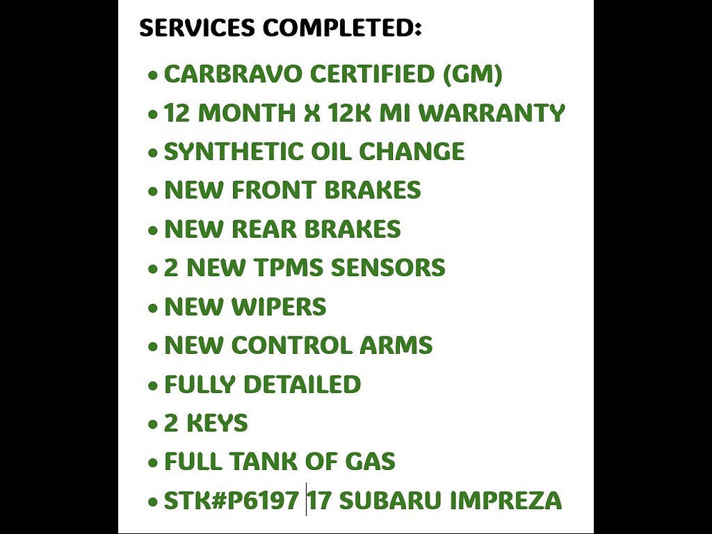 2017 Subaru Impreza 2.0i