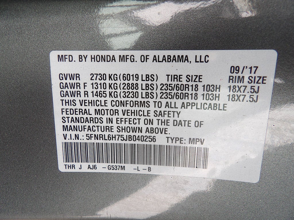 2018 Honda Odyssey EX-L