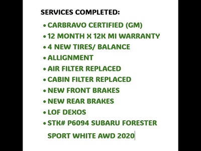 2020 Subaru Forester Sport