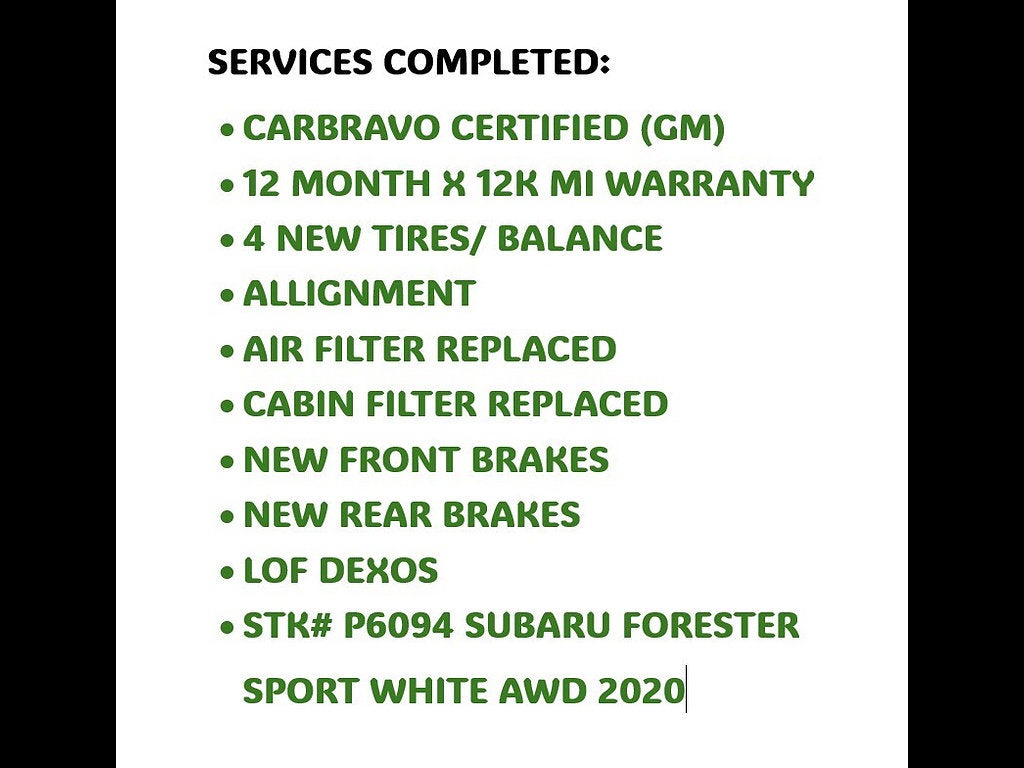2020 Subaru Forester Sport